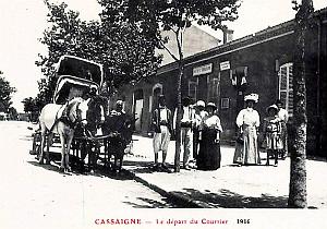 Cassaigne - Depart du Courrier - 1916